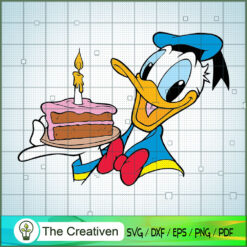 Donald Duck Birthday Cake SVG Cut File for Cricut & Silhouette