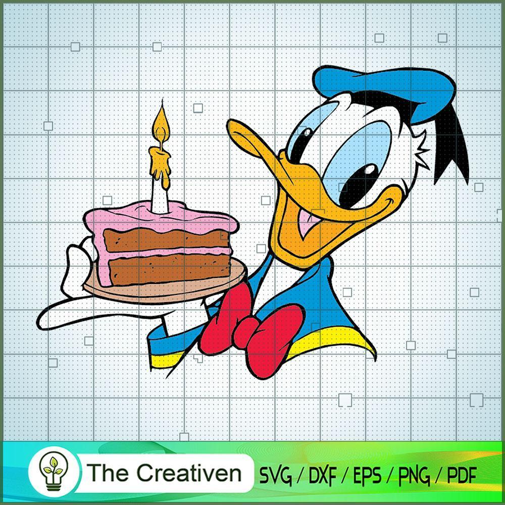 Donald Duck Birthday Cake SVG Cut File for Cricut & Silhouette 1 Donald Duck Birthday Cake SVG Cut File for Cricut & Silhouette