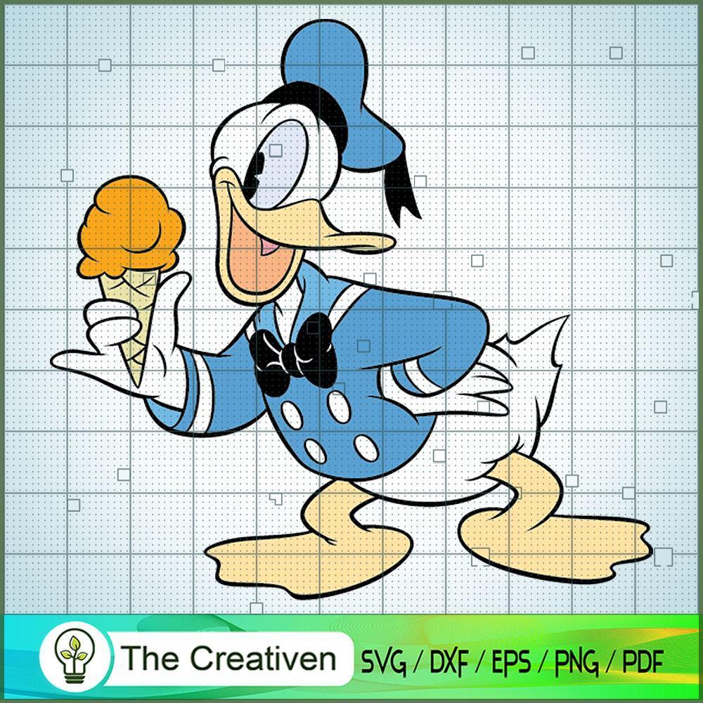 Donald Duck Ice Cream SVG Cut File for Cricut & Silhouette 1 Donald Duck Ice Cream SVG Cut File for Cricut & Silhouette