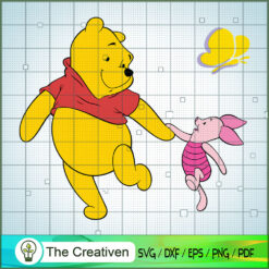 Winnie The Pooh And Piglet SVG Cut File for Cricut & Silhouette