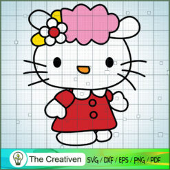 Kitty Cute Red SVG, Kitty Cat SVG, Hello Kitty Cartoon SVG