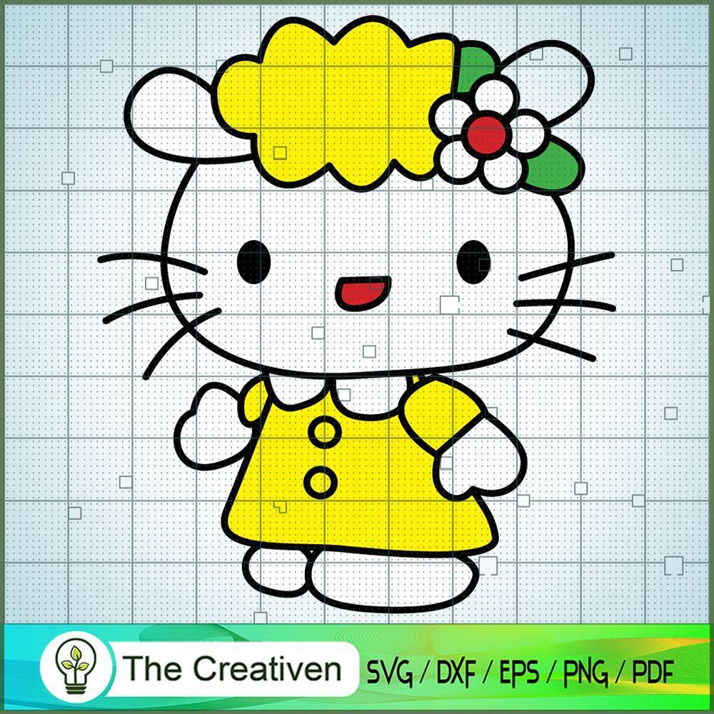 Kitty Cute Yellow SVG, Kitty Cat SVG, Hello Kitty Cartoon SVG 1 Kitty Cute Yellow SVG, Kitty Cat SVG, Hello Kitty Cartoon SVG