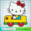 Kitty Drive Car SVG, Kitty Cat SVG, Hello Kitty Cartoon SVG