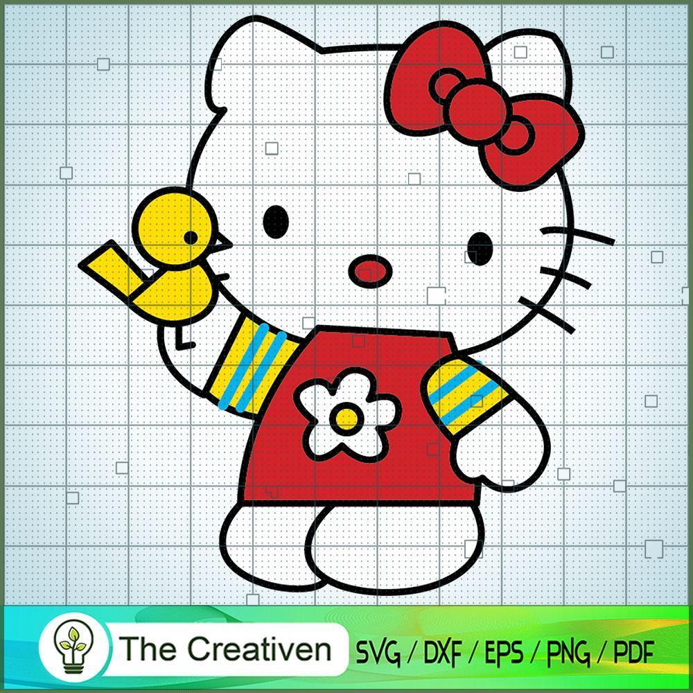Kitty Take A Chicken SVG, Kitty Cat SVG, Hello Kitty Cartoon SVG 1 Kitty Take A Chicken SVG, Kitty Cat SVG, Hello Kitty Cartoon SVG