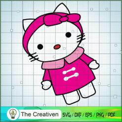 Hello Kitty Pink SVG, Kitty Cat SVG, Hello Kitty Cartoon SVG