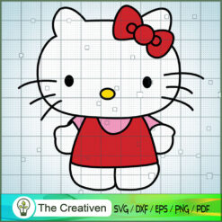 Hello Kitty Red SVG, Kitty Cat SVG, Hello Kitty Cartoon SVG