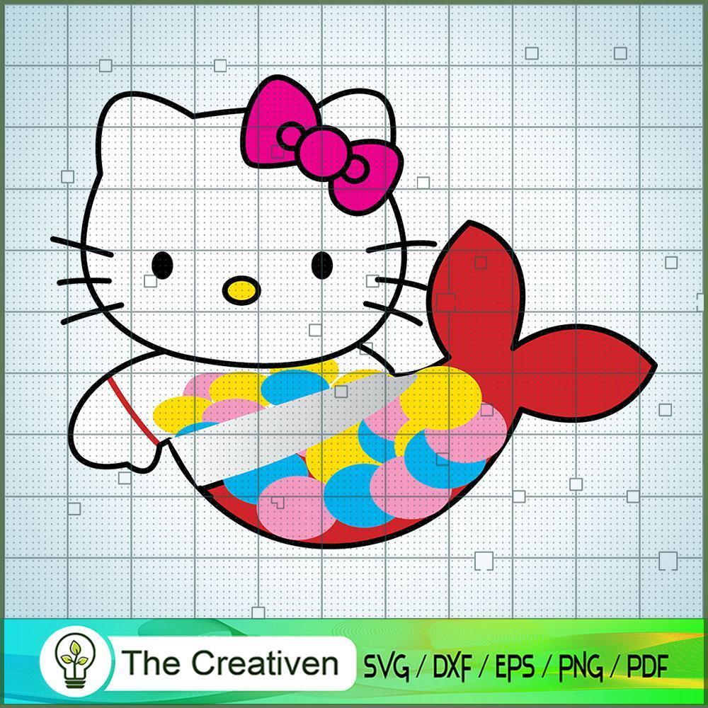 Kitty Mermaid SVG, Kitty Cat SVG, Hello Kitty Cartoon SVG 1 Kitty Mermaid SVG, Kitty Cat SVG, Hello Kitty Cartoon SVG