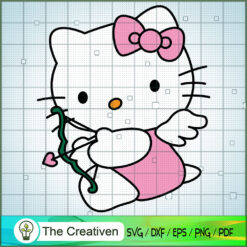 Hello Kitty Archery SVG, Kitty Cat SVG, Hello Kitty Cartoon SVG