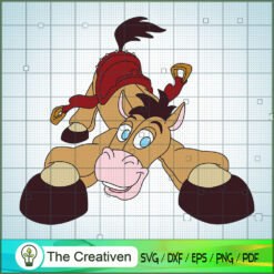Donkey Bullseye Woody Horse  SVG Cut File for Cricut