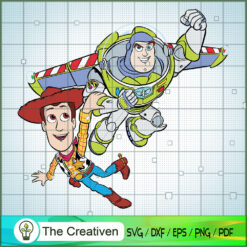 Buzz Lightyear Fly with Woody Toy SVG Cut File for Cricut & Silhouette