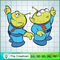 Two Aliens Toy SVG Cut File for Cricut & Silhouette