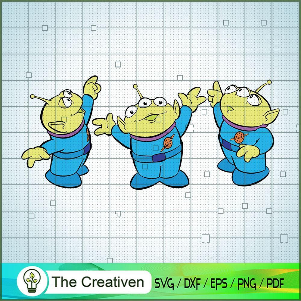 Three Aliens Toy SVG Cut File for Cricut & Silhouette 1 Three Aliens Toy SVG Cut File for Cricut & Silhouette