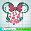 Minnie Heart Flower SVG Cut File for Cricut & Silhouette 2 60 disney flowers copy