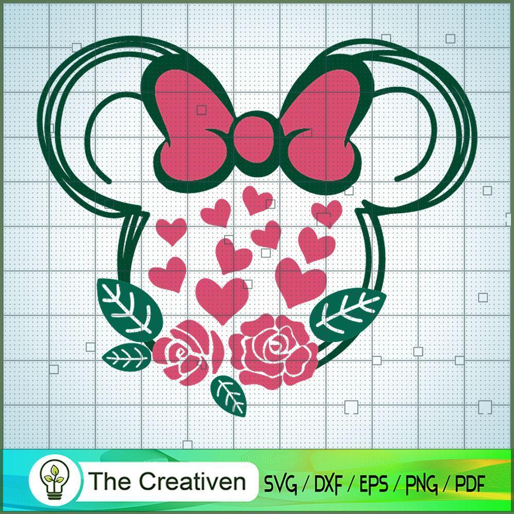 Minnie Heart Flower SVG Cut File for Cricut & Silhouette 1 Minnie Heart Flower SVG Cut File for Cricut & Silhouette
