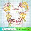 Mickey Head Flower Colorful SVG Cut File for Cricut & Silhouette