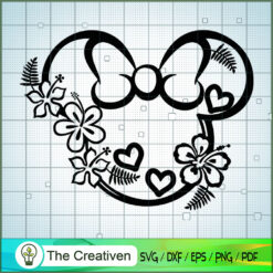 Minnie Flower SVG Cut File for Cricut & Silhouette