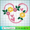Mickey Flower Colorful SVG Cut File for Cricut & Silhouette 3 58 disney flowers copy