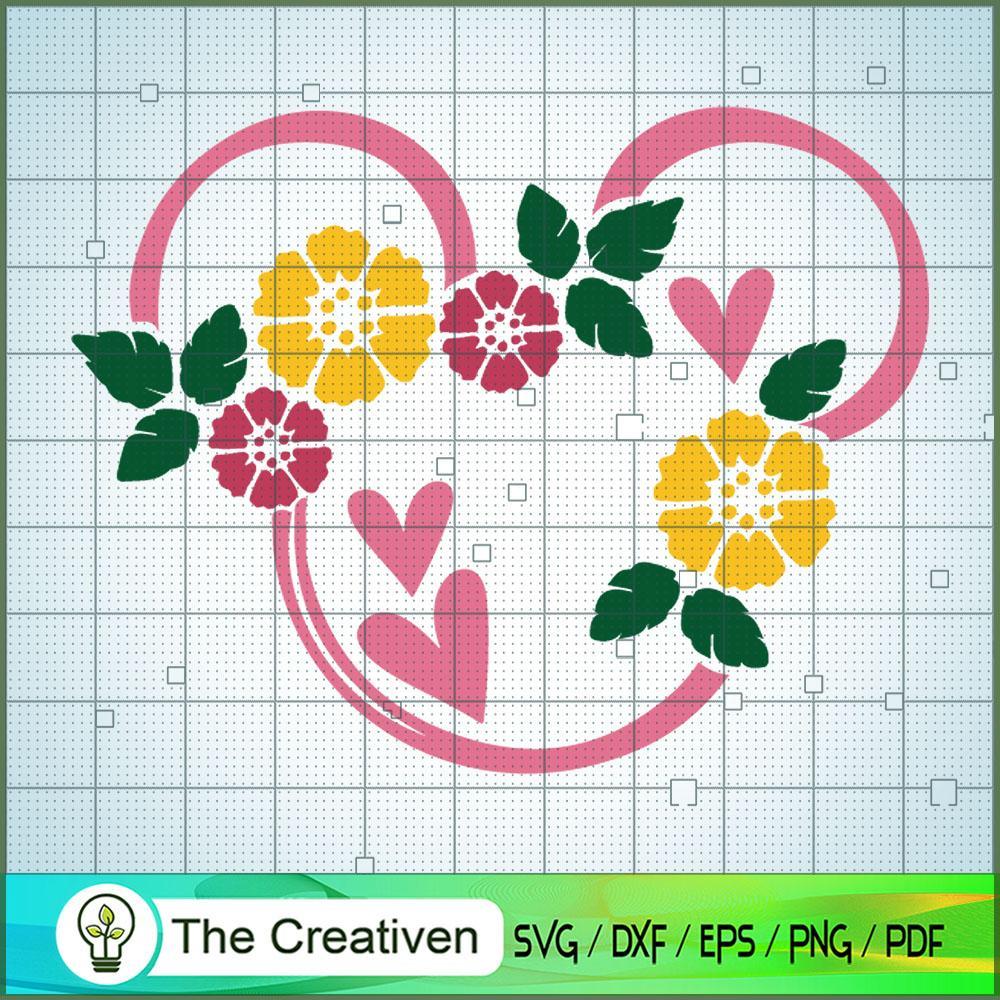 Mickey Flower Colorful SVG Cut File for Cricut & Silhouette 1 Mickey Flower Colorful SVG Cut File for Cricut & Silhouette