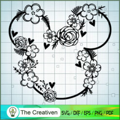Mickey Flower SVG Cut File for Cricut & Silhouette