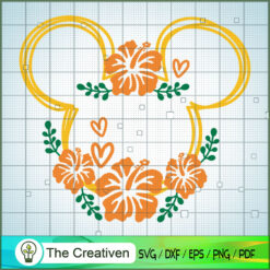 Mickey Color Flower SVG Cut File for Cricut & Silhouette