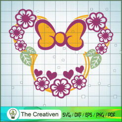 Minnie Flower Color SVG Cut File for Cricut & Silhouette