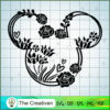 Mickey Black Flower SVG Cut File for Cricut & Silhouette