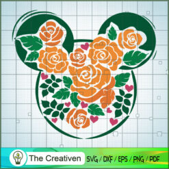 Mickey Head Flower SVG Cut File for Cricut & Silhouette