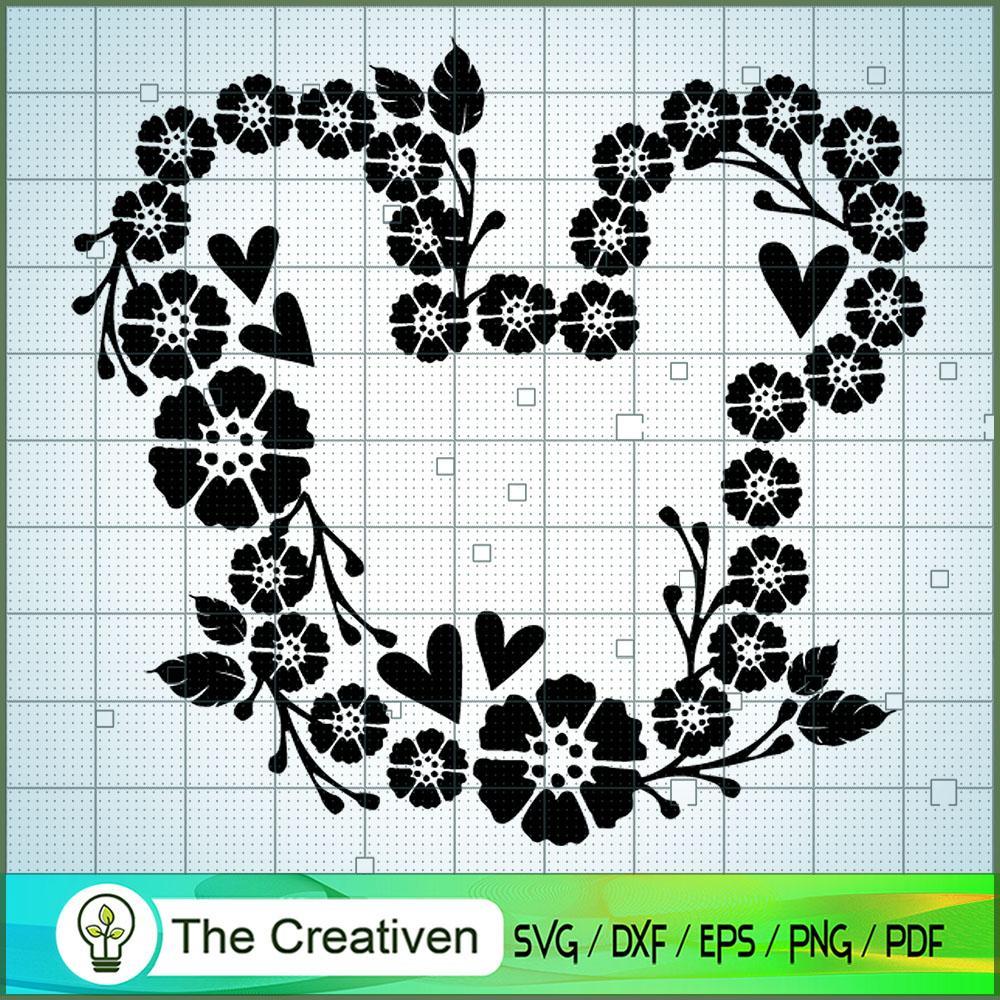 Mickey Flower Black SVG Cut File for Cricut & Silhouette 1 Mickey Flower Black SVG Cut File for Cricut & Silhouette