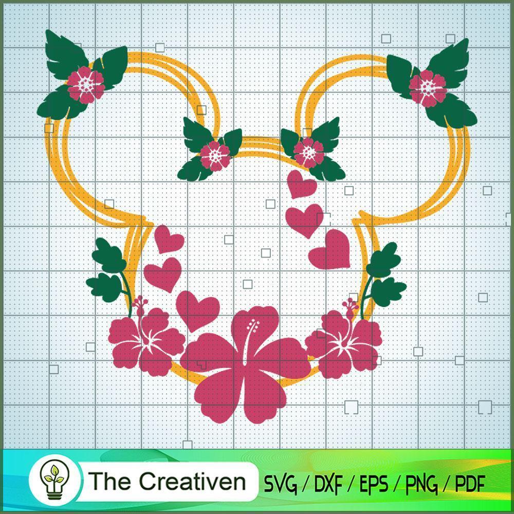 Mickey Flower Color SVG Cut File for Cricut & Silhouette 1 Mickey Flower Color SVG Cut File for Cricut & Silhouette