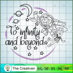 To Infinity And Beyond Outline Toy Sto SVG Cut File fo Design 21311