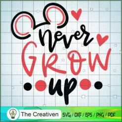 Never Grow Up Mickey SVG Cut File for Cricut & Silhouette