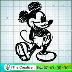 Mickey Drawed Full SVG Cut File for Cricut & Silhouette
