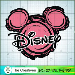 Mickey With Disney Text SVG Cut File for Cricut & Silhouette