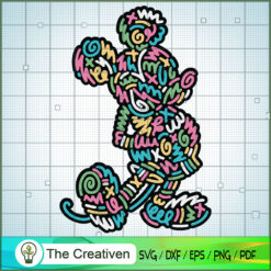 Mickey Mouse Lined Bold SVG Cut File for Cricut & Silhouette