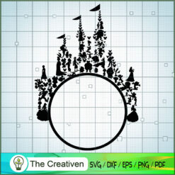 Castle Circle Frame SVG Cut File for Cricut & Silhouette