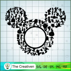 Circle Mickey SVG Cut File for Cricut & Silhouette