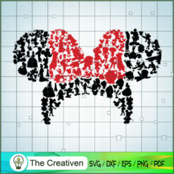 Disney Minnie Monogram Frame SVG Cut File for Cricut & Silhouette