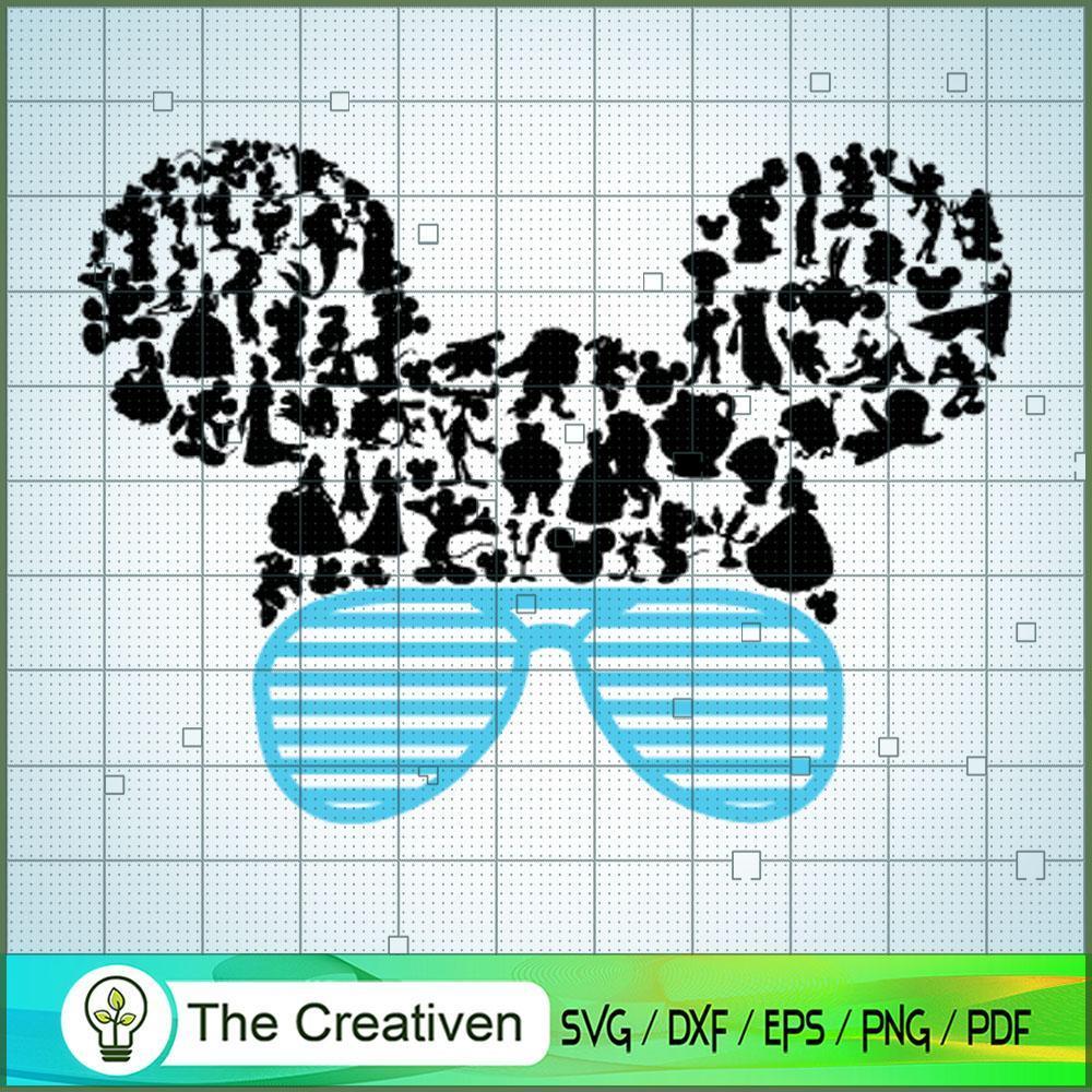 Disney Sunglasses Monogram Frame SVG Cut File for Cricut & Silhouette 1 Disney Sunglasses Monogram Frame SVG Cut File for Cricut & Silhouette