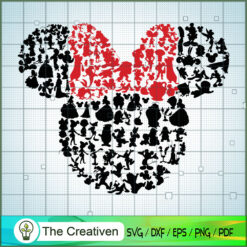 Split Minnie SVG Cut File for Cricut & Silhouette