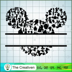Split Frame Mickey SVG Cut File for Cricut & Silhouette