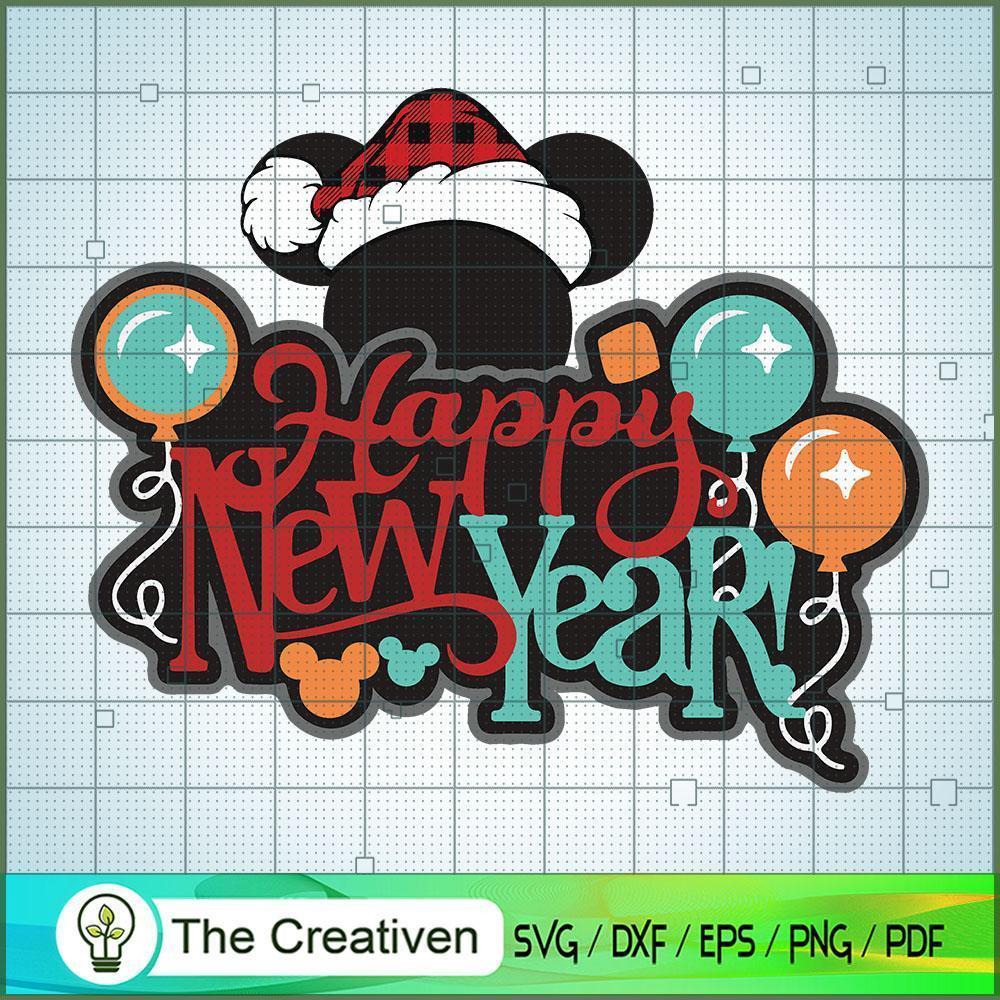 Happy New Year Mickey SVG Cut File for Cricut & Silhouette 1 Happy New Year Mickey SVG Cut File for Cricut & Silhouette