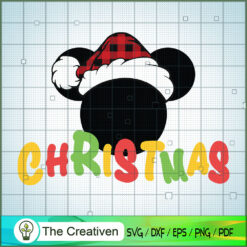 Christmas Mickey Head SVG Cut File for Cricut & Silhouette