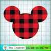 Mickey Head Red Christmas SVG Cut File for Cricut & Silhouette