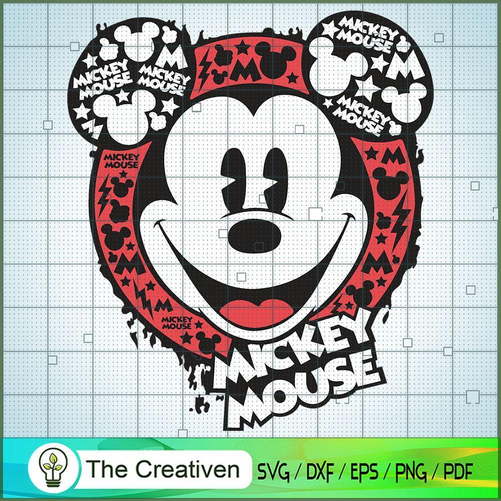 Mickey Mouse Head Cartoon SVG Cut File for Cricut & Silhouette 1 Mickey Mouse Head Cartoon SVG Cut File for Cricut & Silhouette