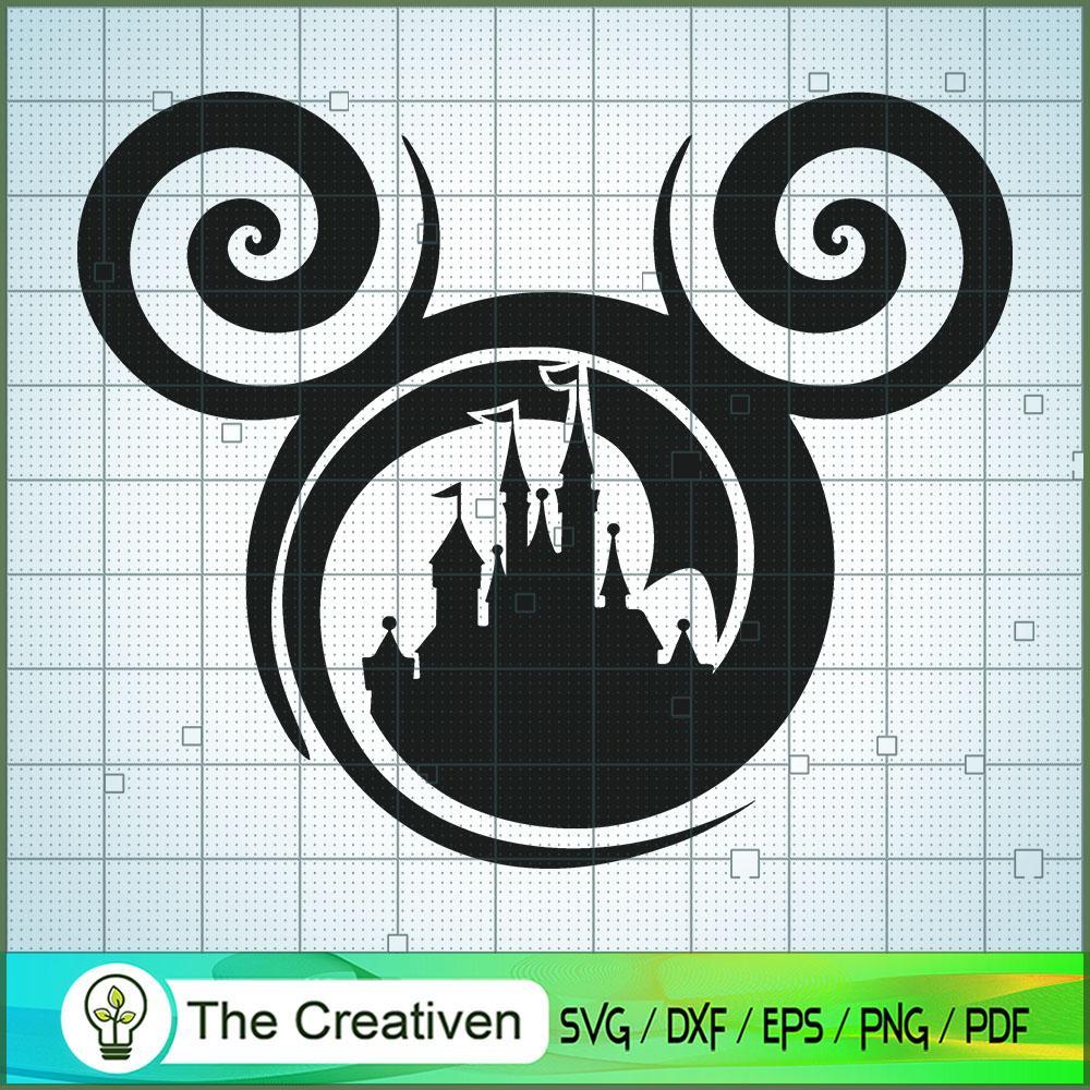 Mickey Swirls SVG Cut File for Cricut & Silhouette 1 Mickey Swirls SVG Cut File for Cricut & Silhouette