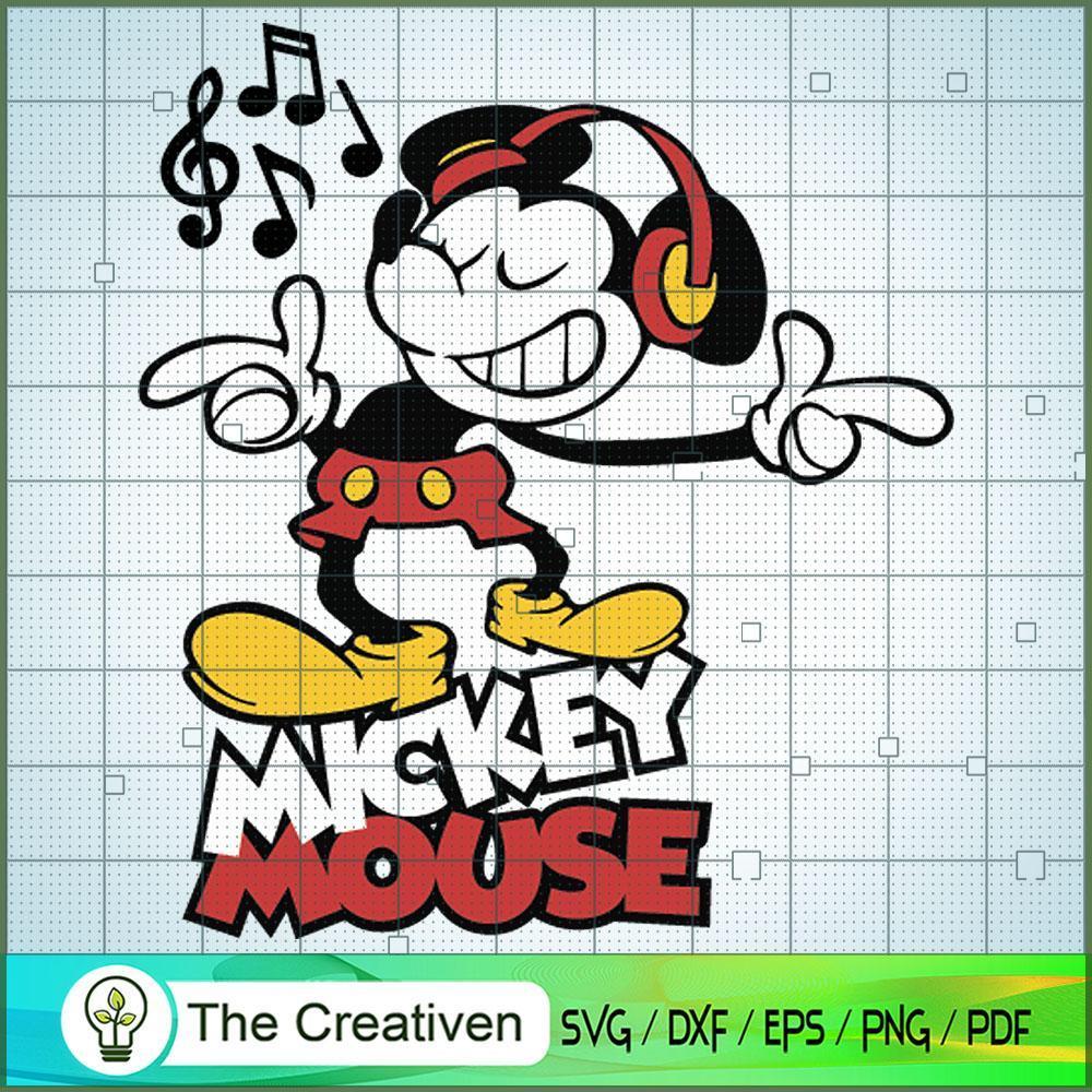 Mickey Mouse Headphone Music SVG Cut File for Cricut & Silhouette 1 Mickey Mouse Headphone Music SVG Cut File for Cricut & Silhouette