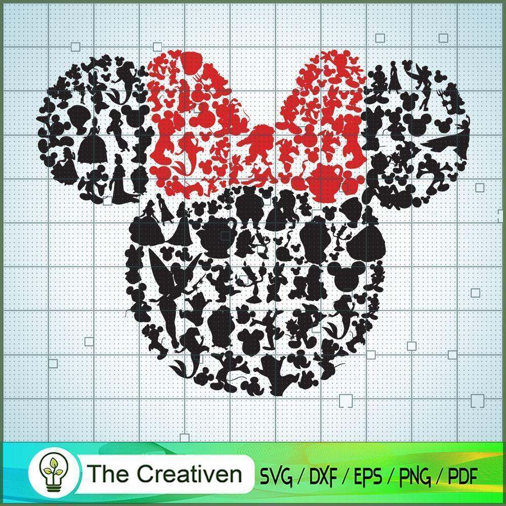 Minnie Head Disney SVG Cut File for Cricut & Silhouette 1 Minnie Head Disney SVG Cut File for Cricut & Silhouette