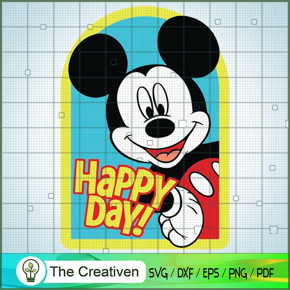 Mickey Happy Day Logo SVG Cut File for Cricut & Silhouette 1 Mickey Happy Day Logo SVG Cut File for Cricut & Silhouette