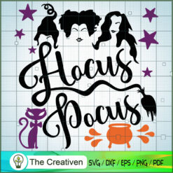 Triple Witch Hocus Pocus SVG Cut File for Cricut & Silhouette