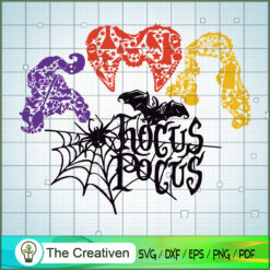Halloween Hat And Spider Sil SVG Cut File for Cricut